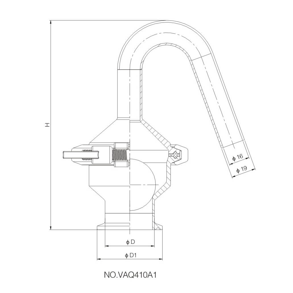 Sanitary Air Relief Valve Dimension Sanitary Air Relief Valve Dimension