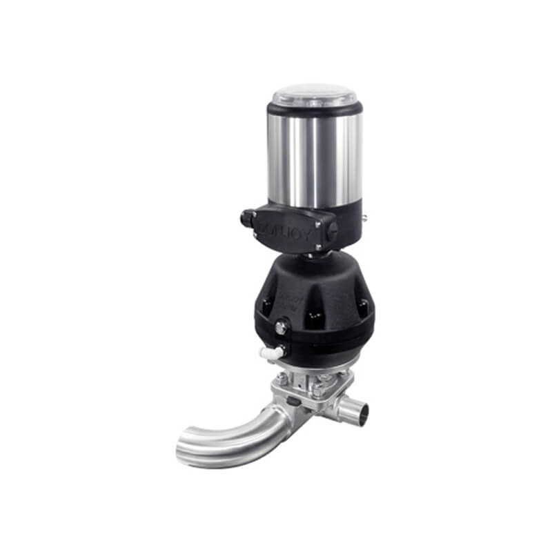 Pneumatic U type diaphragm valve with valve positioner 1